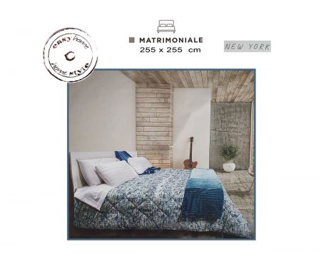 Trapunta matrimoniale New York in calda microfibra  Easy Home