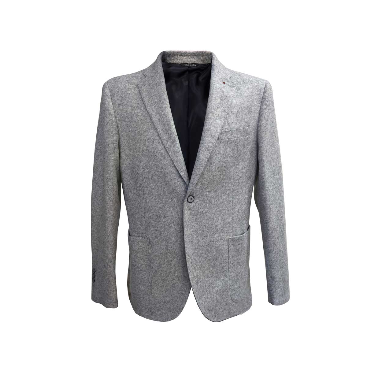 giacca di lana invernale uomo di colore grigio chiaro