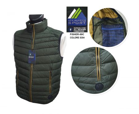 Gilet imbottito uomo senza maniche art fisher-89C Sea Barrier