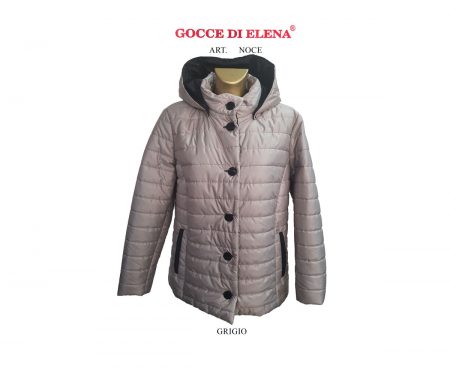 Husky giubbotto donna calibrato art Noce Gocce di Elena grigio
