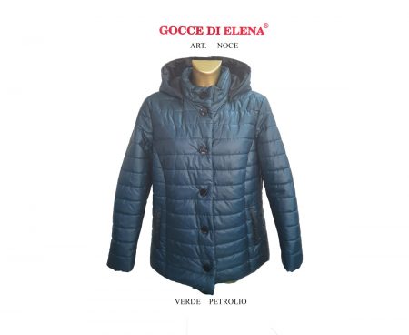 Husky giubbotto donna calibrato art Noce Gocce di Elena petrolio