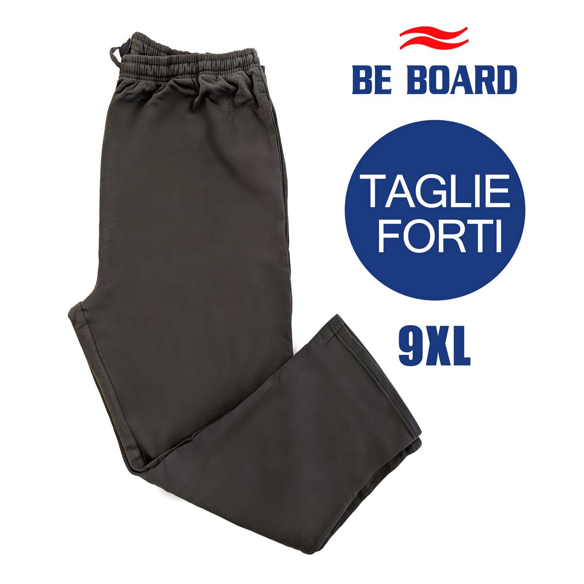 pantalone tuta in taglie forti da uomo colore grigio Be Board