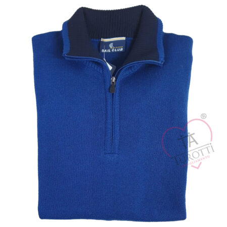 Polo uomo mezza zip Sail Club art U7661 mistolana - immagine 2