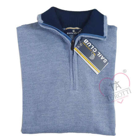 Polo uomo mezza zip Sail Club art U7661 mistolana - immagine 3