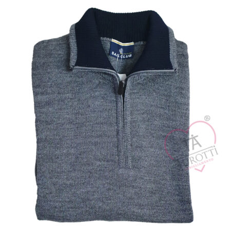 Polo uomo mezza zip Sail Club art U7661 mistolana - immagine 5
