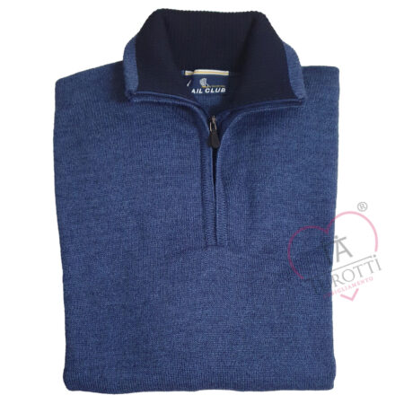 Polo uomo mezza zip Sail Club art U7661 mistolana - immagine 7