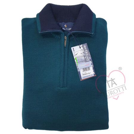 Polo uomo mezza zip Sail Club art U7661 mistolana - immagine 9
