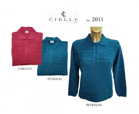 Polo donna manica lunga mistolana art 2011 Cielle