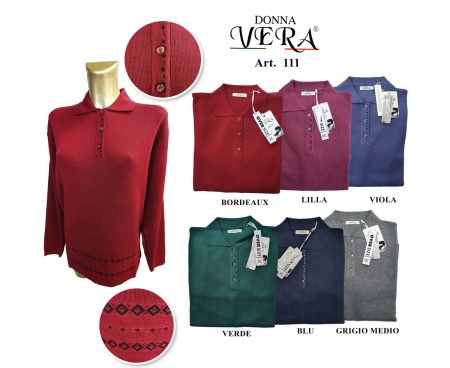 Polo donna lana merinos art 111  Donna Vera