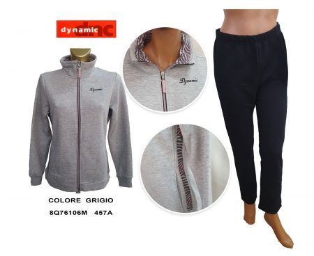 Tuta da ginnastica donna F.lli Campagnolo art. 8Q76100M colore 457G grigio