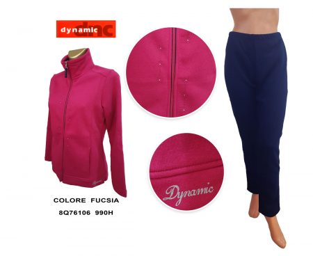 Tuta da ginnastica donna F.lli Campagnolo art. 8Q76106 colore 990H fucsia