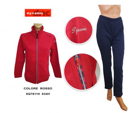 Tuta da ginnastica donna F.lli Campagnolo art. 8Q76110 colore 834H rosso