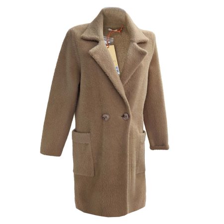 cappotto lungo da donna color cammello