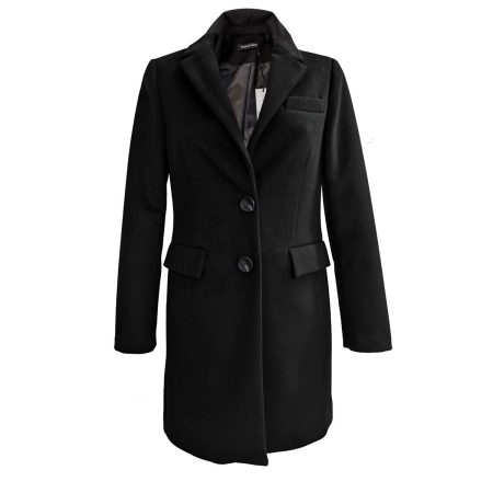 cappotto lungo da donna colore nero