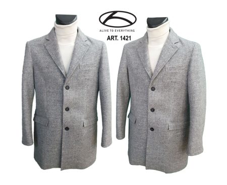 Cappotto  uomo elegante    Alive to Everything art AL 1421 grigio