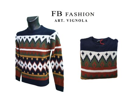 Maglia girocollo  FB FASHION uomo  art Vignola  misto lana