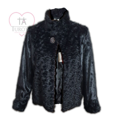 Pelliccia Donna eco pelliccia Coralise  art Samir colore nero - immagine 2