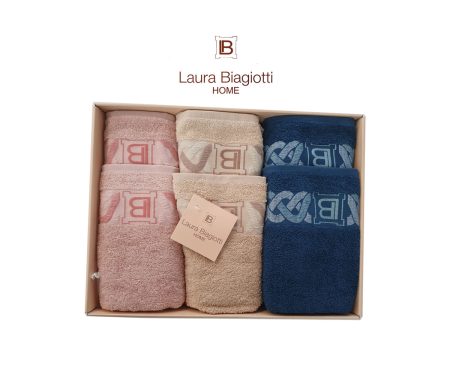 set spugna 6 pezzi 3 asciugamani 3 ospiti art Pasife Laura Biagiotti