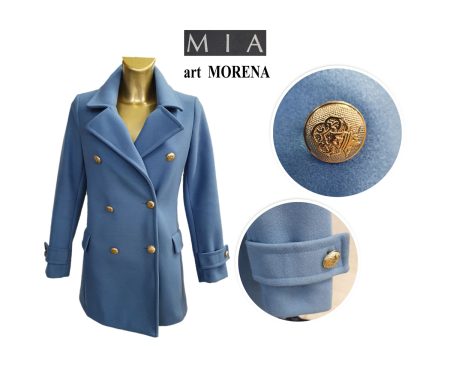 Cappotto donna  doppio petto Mia art Morena  light blue