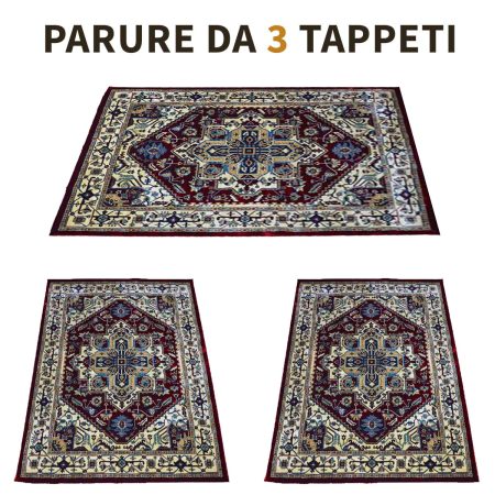 Parure 3 Tappeti Kazakh art. 1535A - 2 tappeti 60x120 e uno 80x150