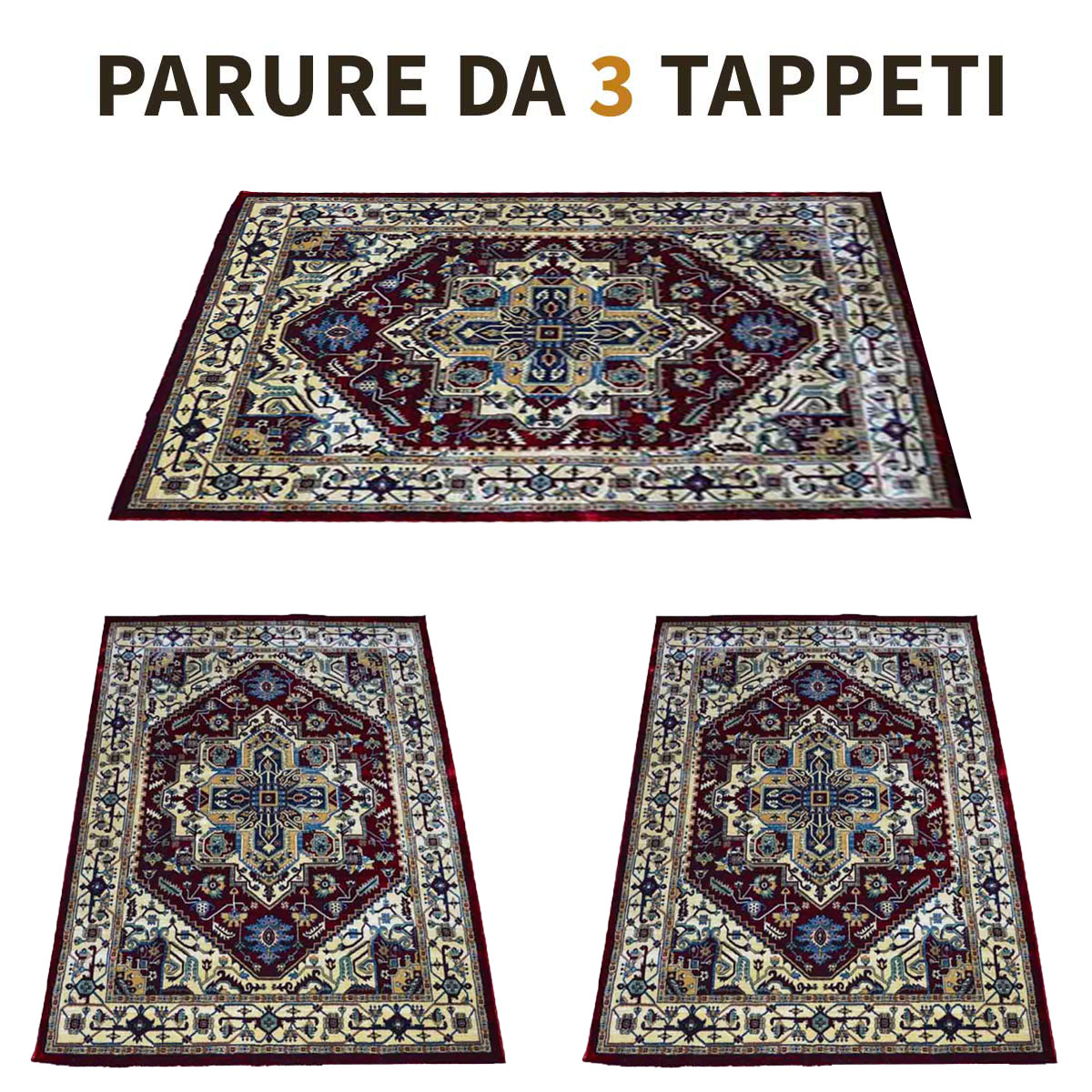 Parure 3 Tappeti art. 1535A - Turotti Abbigliamento