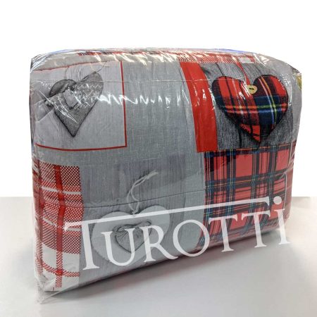 trapuntino singoli con cuori e tartan