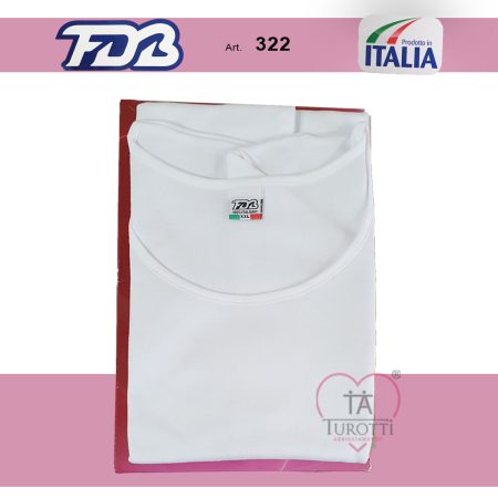 Maglia mezza manica donna  cotone interlock  322 FDB  taglie forti bianco - immagine 2