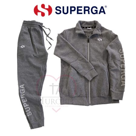 Superga tuta da ginnastica donna taglie forti nera o grigia - immagine 2