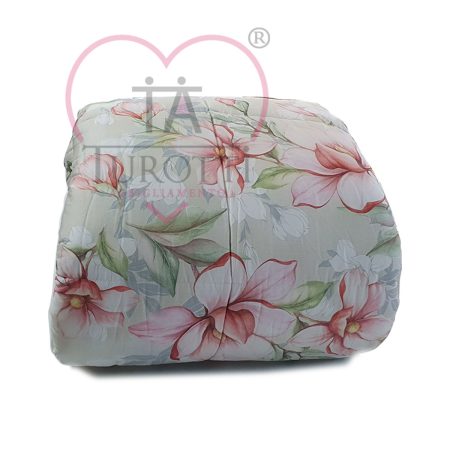 Trapunta matrimoniale fiori beige in raso di cotone con stampa in digitale GF Ferrari - immagine 2