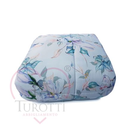 Trapunta matrimoniale Prestige dis 7 in raso di cotone con stampa in digitale azzurro chiaro con farfalle GF Ferrari - immagine 2