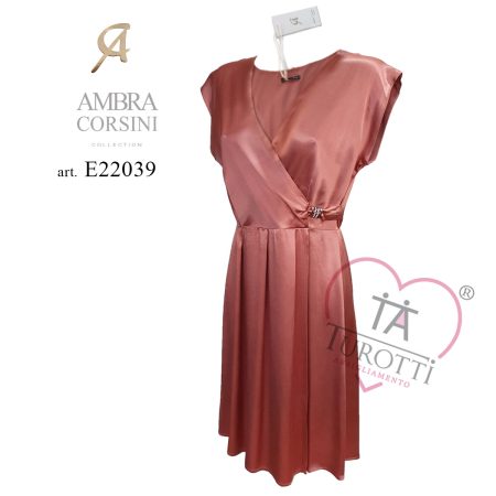 Abito donna Ambra Corsini art. E22039 rosa - immagine 2
