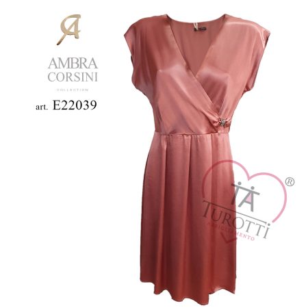 Abito donna Ambra Corsini art. E22039 rosa - immagine 3