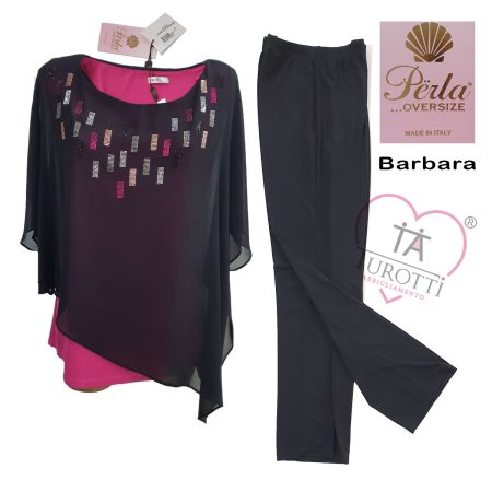 Completo casacca pantalone Barbara Perla Oversize - immagine 2