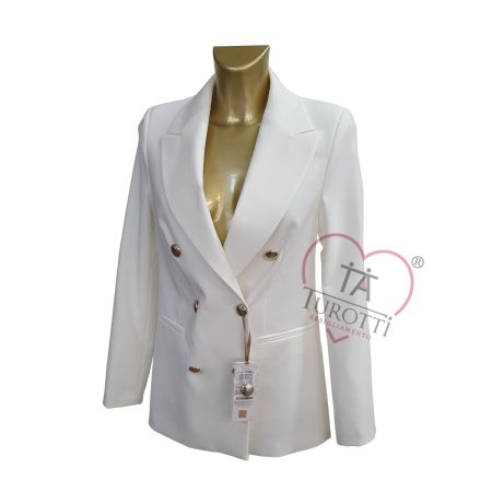 Rinascimento giacca doppio petto  art 107857 colore bianco - immagine 2