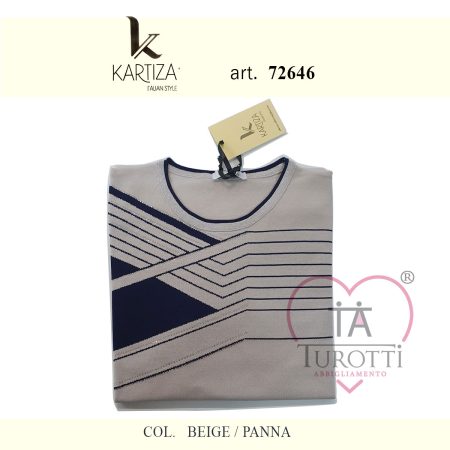 Kartiza maglia girocollo donna  manica 3/4 art  72646 - immagine 2