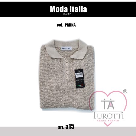 Moda Italia Carpi polo donna  manica lunga art  a15 colori assortiti - immagine 6