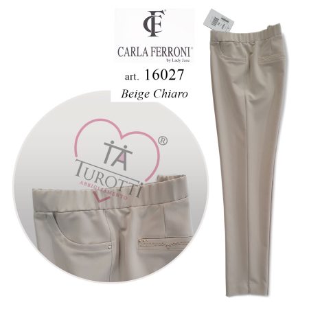 pantalone in tessuto elasticizzati  Carla Ferroni art 16027 - immagine 2