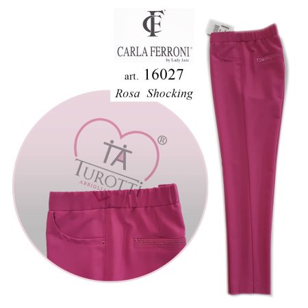 pantalone in tessuto elasticizzati  Carla Ferroni art 16027 - immagine 3