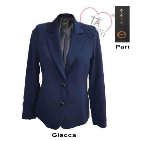 Tailleur giacca gonna Pari Elena  colore blu - immagine 2