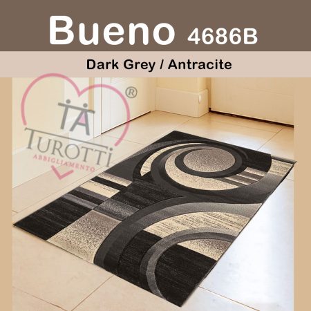 Tappeto Bueno Chic 4686B  colore dark grey antracite  misura 120x170 cm