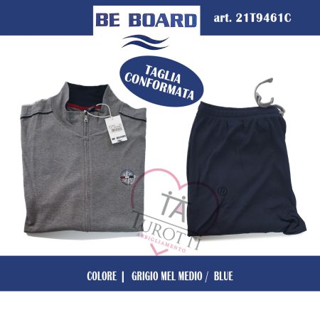 Tuta da ginnastica da Uomo grigia blu Be Board Art. 21T9461C - immagine 2