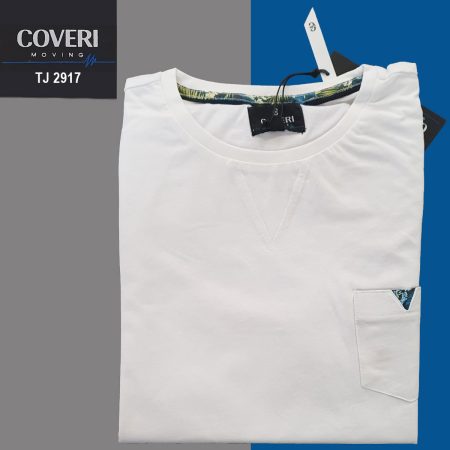 Coveri Moving T-Shirt Uomo  art TJ2917 con taschino - immagine 3