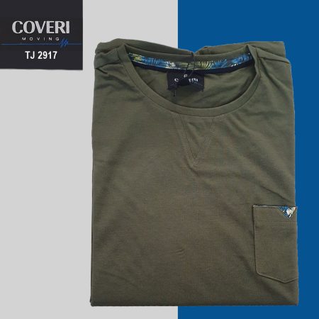 Coveri Moving T-Shirt Uomo  art TJ2917 con taschino - immagine 5