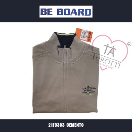 Be Board Felpa uomo zip art 219F303 cemento - immagine 2