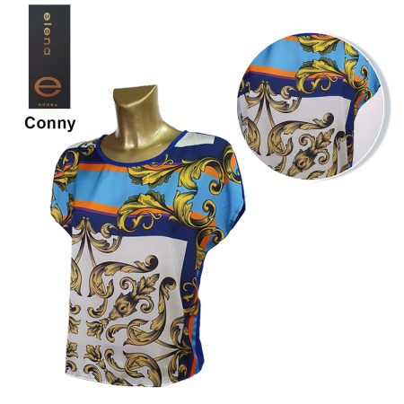 Completo maglia giacca  pantalone donna  art Conny Elena blu cina - immagine 3