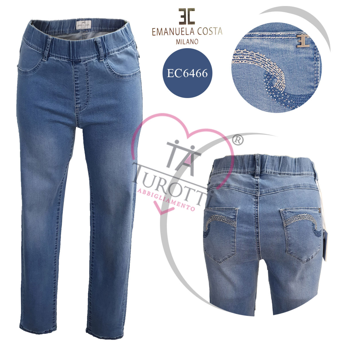 Jeans elasticizzati emanuela costa clearance