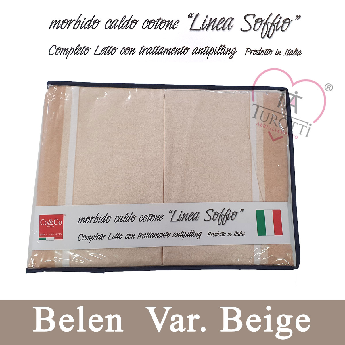 Linea Soffio Completo Letto Belen variante beige Co&Co Italia