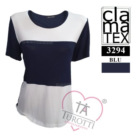 Maglia donna mezza  manica   girocollo  Clamatex  art 3294 - immagine 2