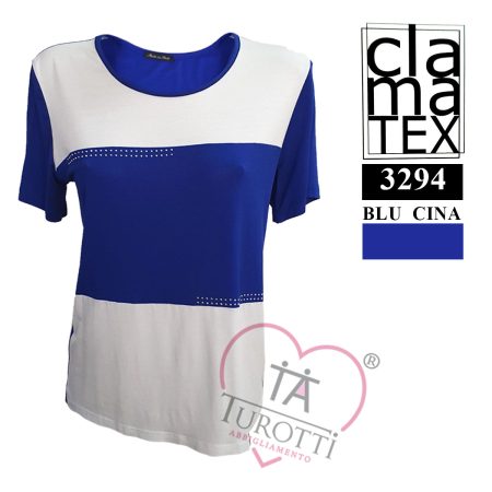 Maglia donna mezza  manica   girocollo  Clamatex  art 3294 fucsia - immagine 4