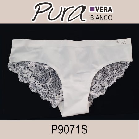 Pura Slip  Microfibra pizzo  P9071S Vera   bianco - immagine 2